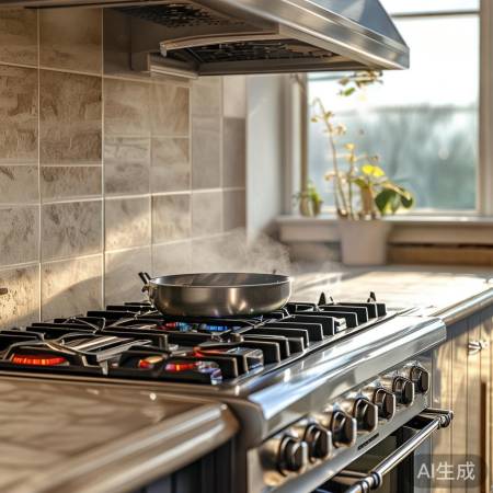 厨房清洁小技巧,燃气灶亮丽如新