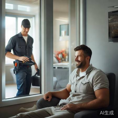 “维修师傅上门,方便快捷”