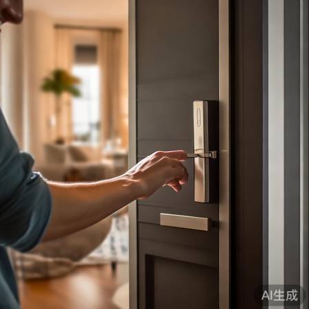 “指纹锁,生活更便捷”