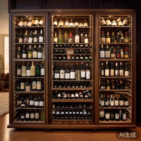 “温馨红酒柜，家居美景线”