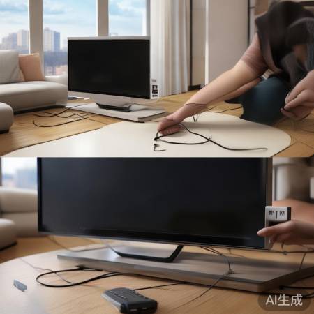 连接电视电源，检查信号