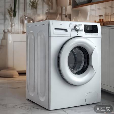 简洁大方白色洗衣机