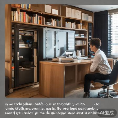保险柜放书桌旁，取物方便快捷