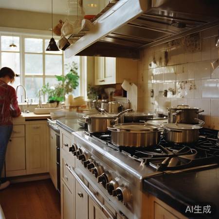 燃气灶省空间，宽敞厨房宜用锅