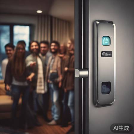周末聚会,体验装甲门指纹锁