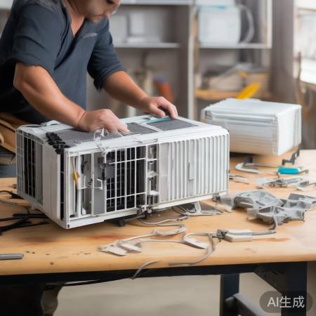 组装空调，顺序紧固，电源测试