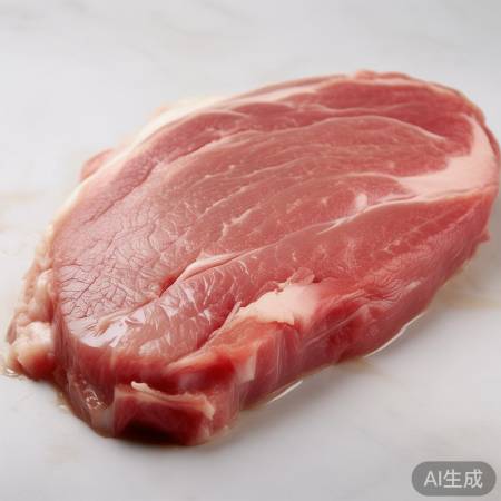 新鲜猪肉:鲜红紧实,手压弹回,