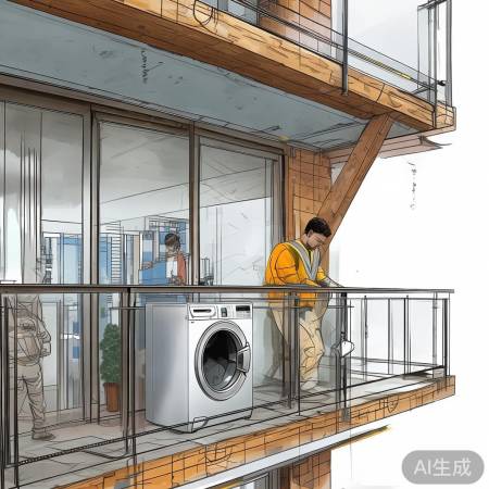 科慕(COLMO)洗衣机400快捷通剖析『阳台洗衣机装修，这些细节要注意避免踩坑』