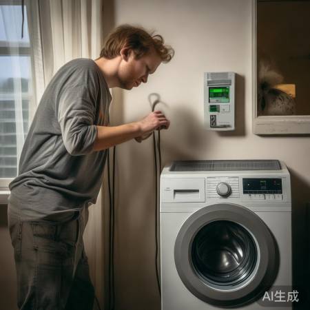 检查电源，重启洗衣机