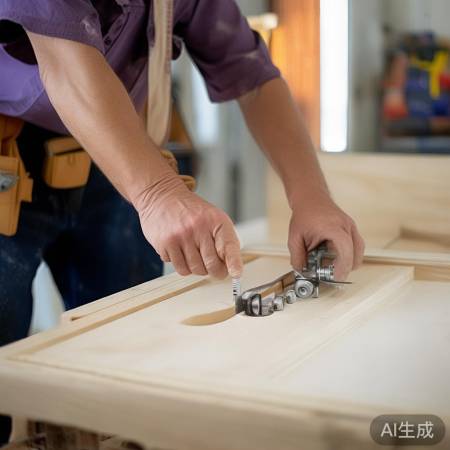 确保门框水平，精准打孔