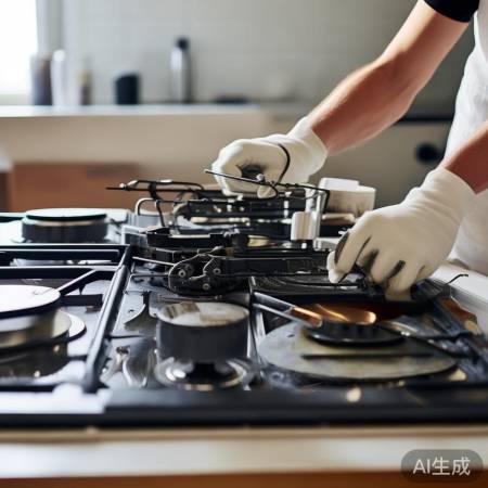 拆卸灶台，轻拿轻放